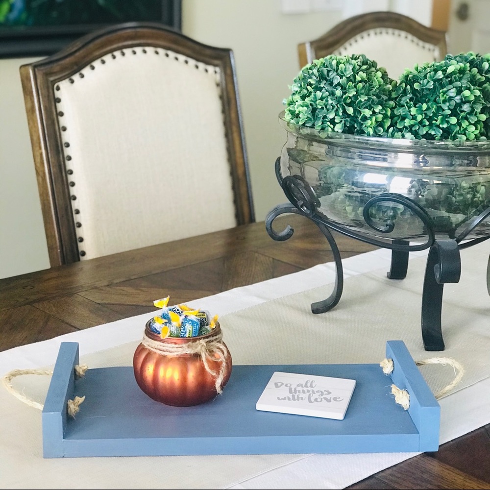 3pc Blue tray set